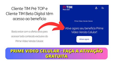 prime video inativo tim beta - tim pré top Prime Video